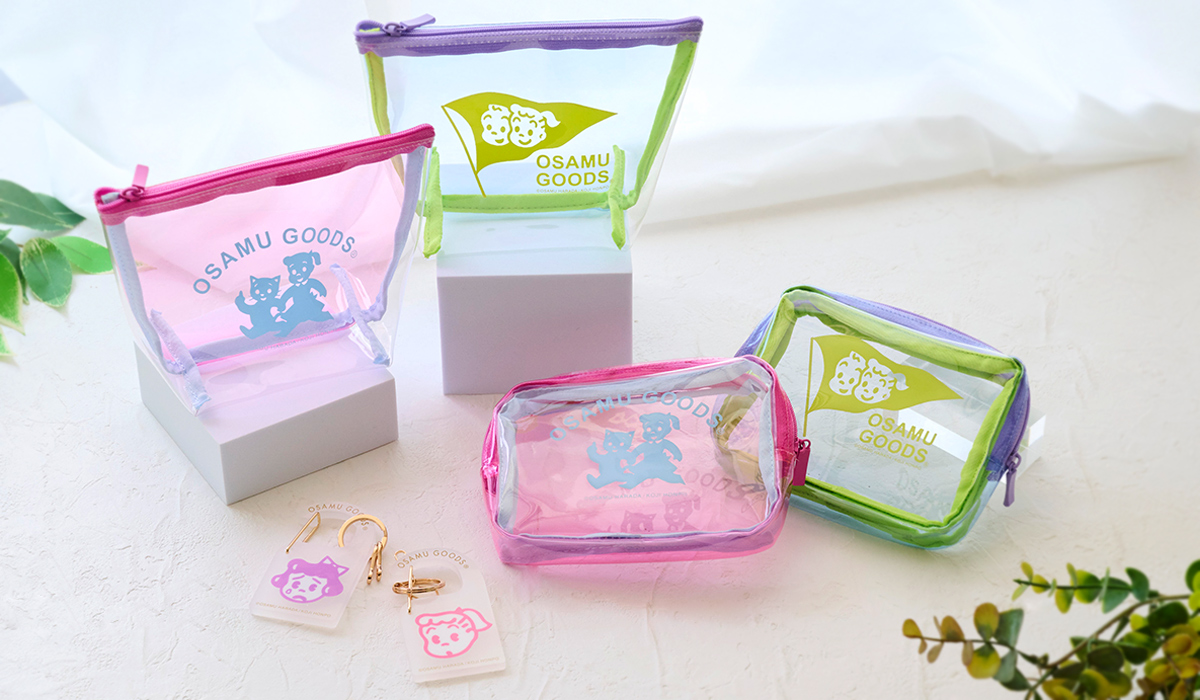 （オサムグッズ ストア）OSAMU GOODS COMIC&PASTEL クリアポーチ　カラビナチャーム FAB新商品