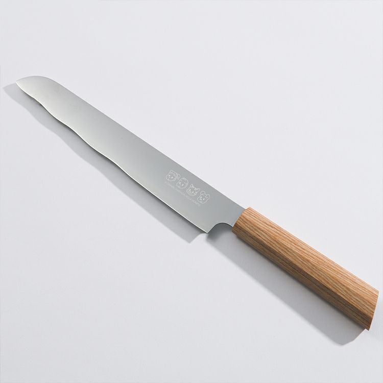 骨切り包丁 波模様鋼 20cm 木製ハンドル約６００g有ります OSAMU GOODS】いろはパン切り包丁（曜）31267 | オサムグッズ公式