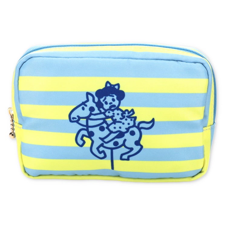 3月上旬頃お届け予定＊【OSAMU GOODS】スクエアポーチ（STRIPE/ブルー