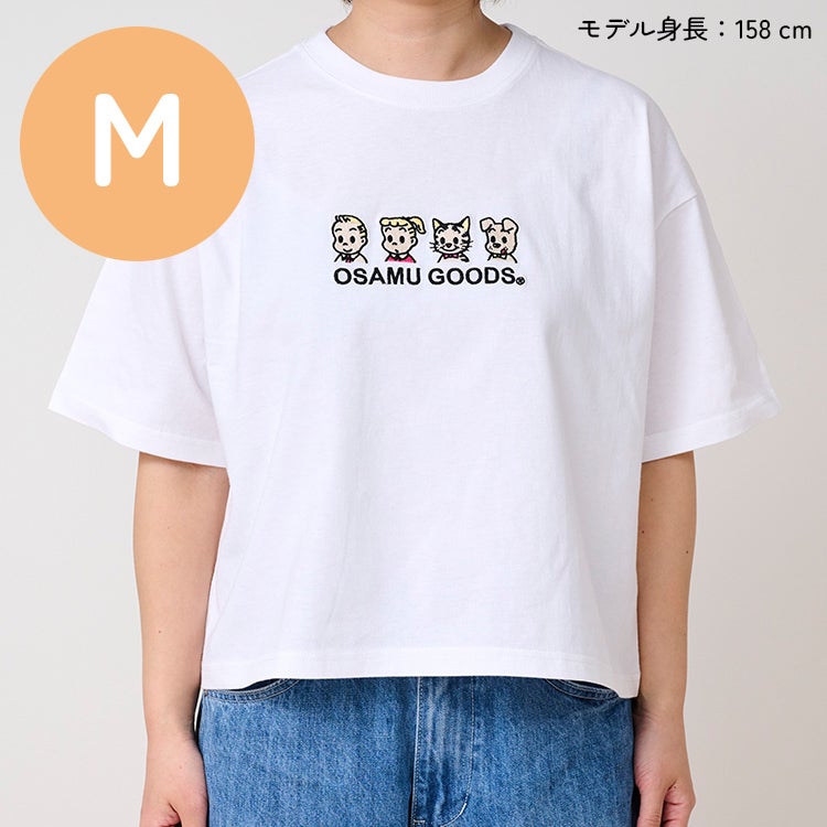 OSAMU GOODS】CONVERSE 天竺フロント刺繍TシャツMサイズ（WHITE