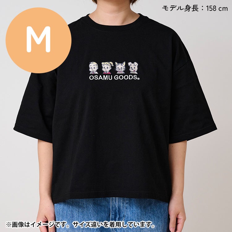 OSAMU GOODS】CONVERSE 天竺サガラ刺繍TシャツMサイズ（BETTY/BLACK