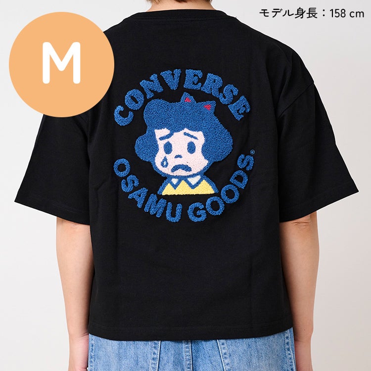 さっちー様　オーダー商品 OSAMU GOODS】CONVERSE 天竺サガラ刺繍TシャツMサイズ（BETTY/BLACK