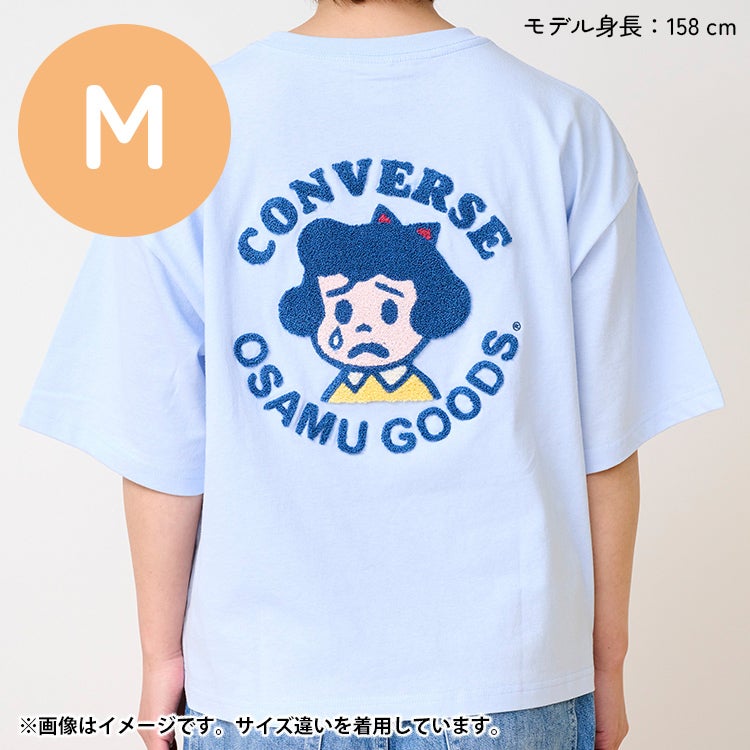 CONVERSE 天竺サガラ刺繍TシャツMサイズ BETTY/AQUA