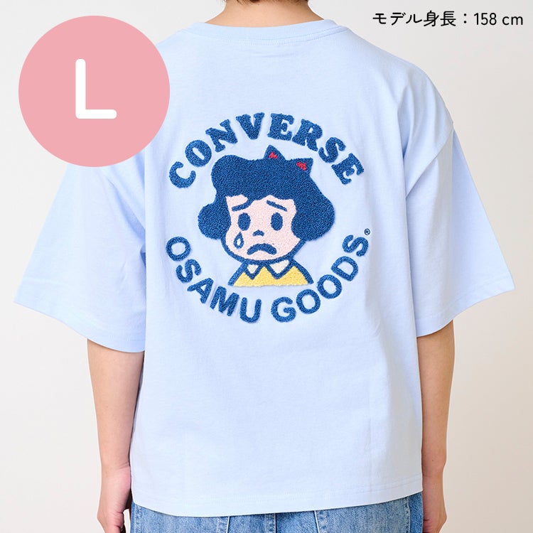 CONVERSE 天竺サガラ刺繍TシャツLサイズ BETTY/AQUA