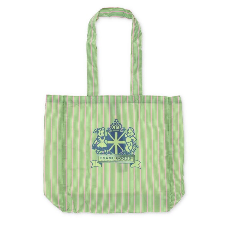 OSAMU GOODS】ショッピングバッグ（STRIPE CROWN/グリーン）OG-009A