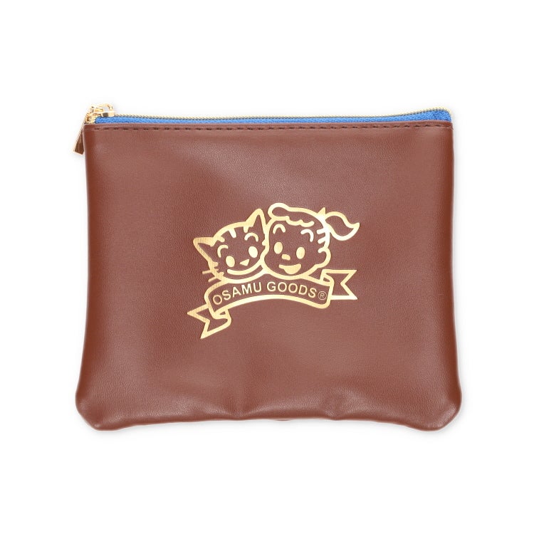 OSAMU GOODS】ミニフラットポーチ（J＆C FOIL/ブラウン）OG-011B
